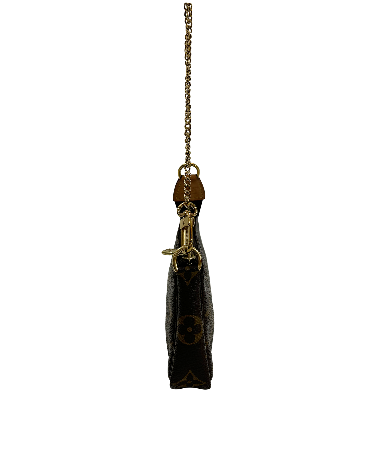 Pochette Mini Cadena, 450&euro;, Bolso, Marrón, Canvas - General, Vista lateral